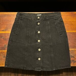 Black Denim skirt